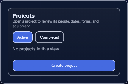Employr project list for organising contractor and site work